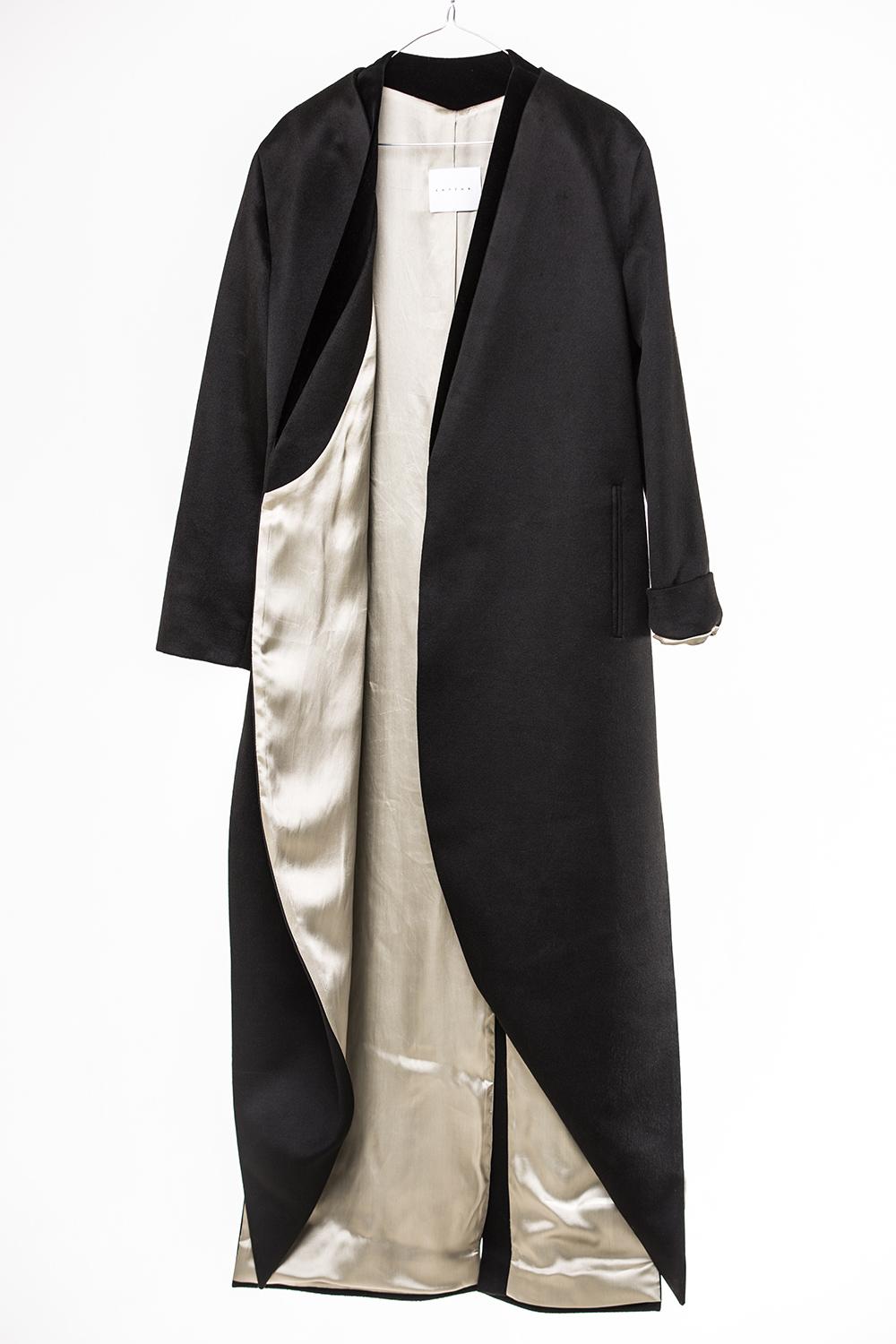 Black overcoat