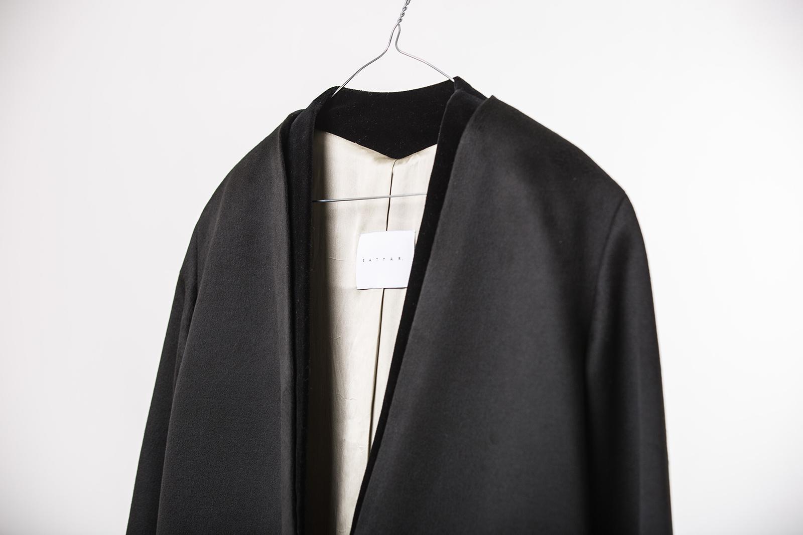 Black overcoat